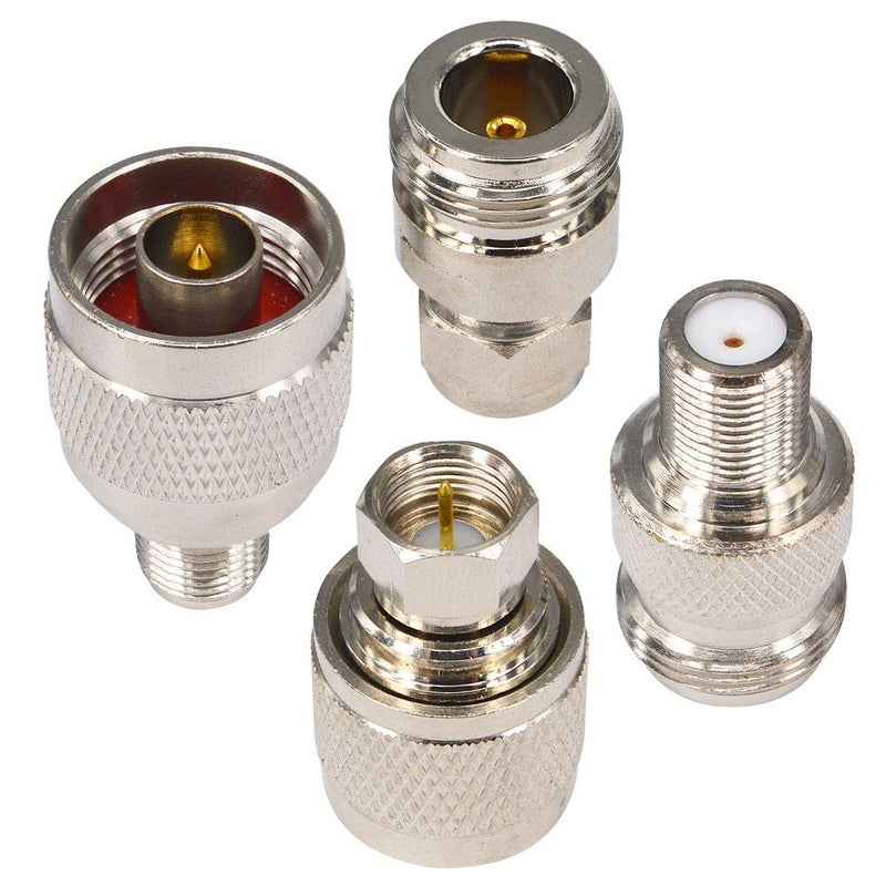onelinkmore 4-Type N to F Adapter Kit, N Male/Female to F Male/Female RF Coax Connector Set,Compatible with WeBoost Wilson SureCall SDR Scanner Home RG6 Cable - Image 1